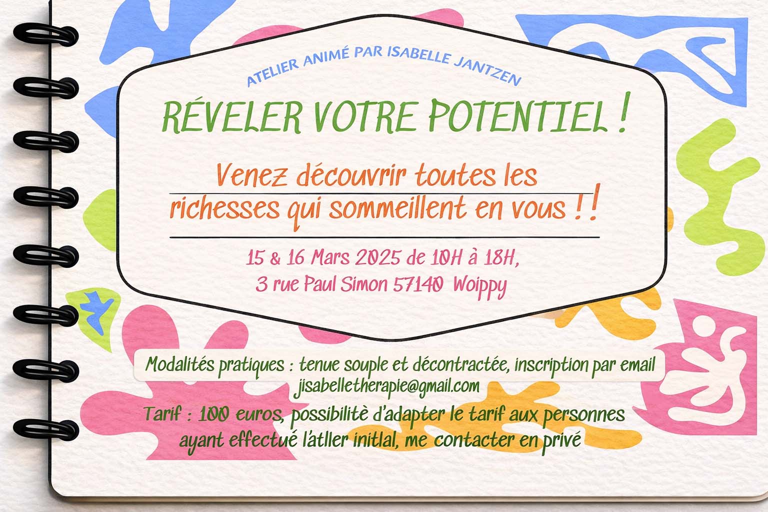 Affiche de l'atelier Révéler votre potentiel